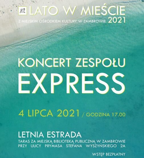 Plakat promocyjny koncertu zespołu Express